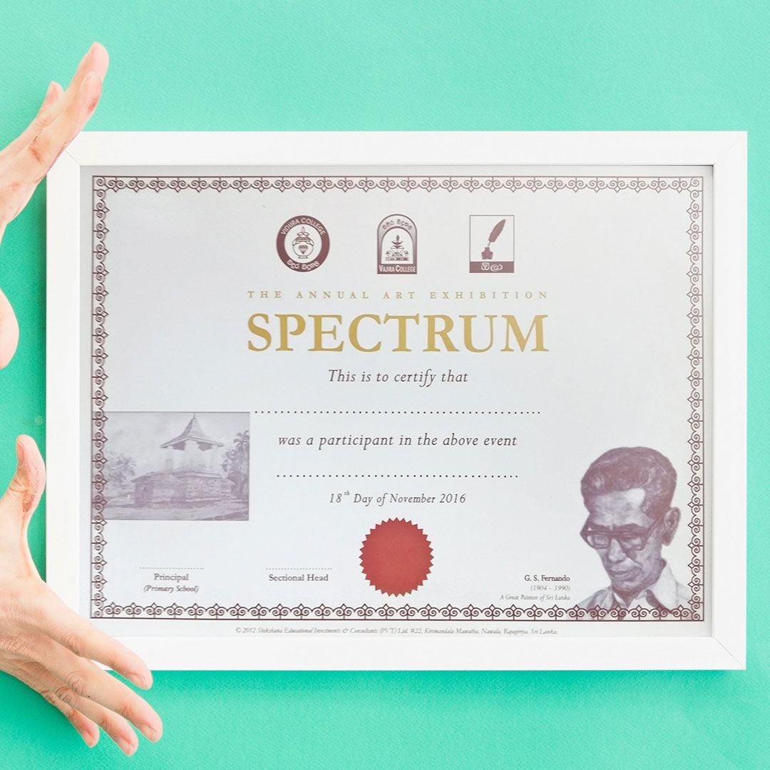 Vidura Certificate Printing in Sri lanka